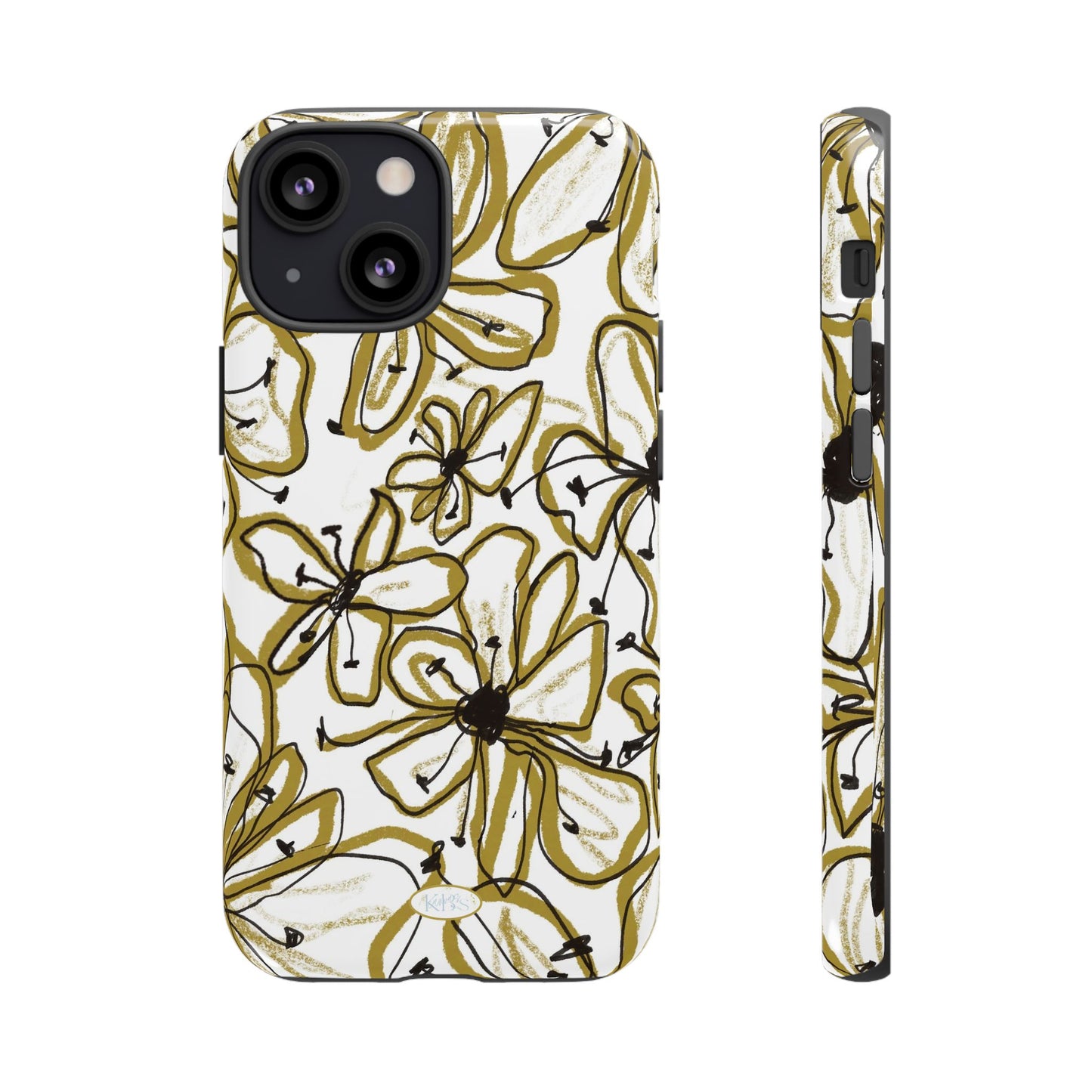 Floral Sketch Tough Case for iPhone