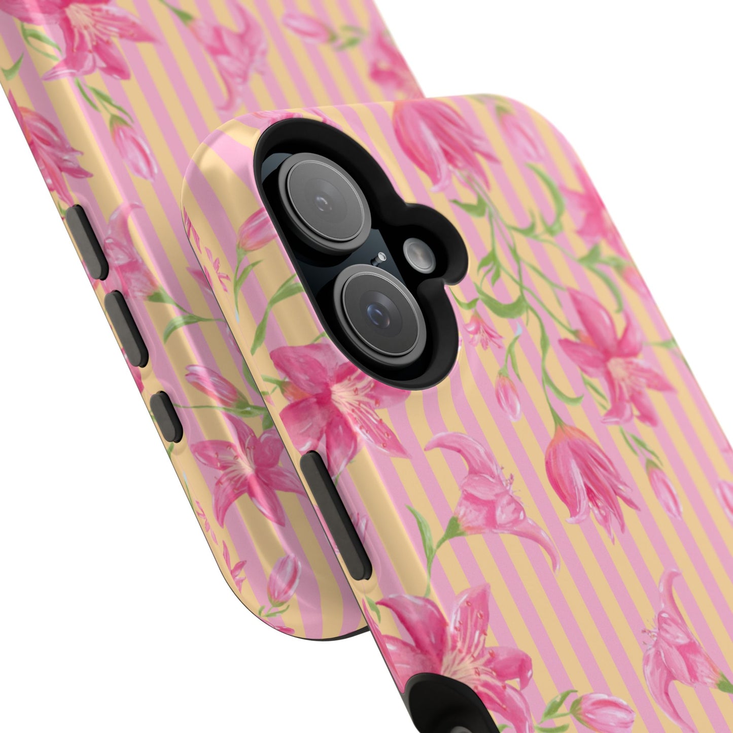 Azalea Stripe Mag Safe Case for iPhone - Pink & Orange