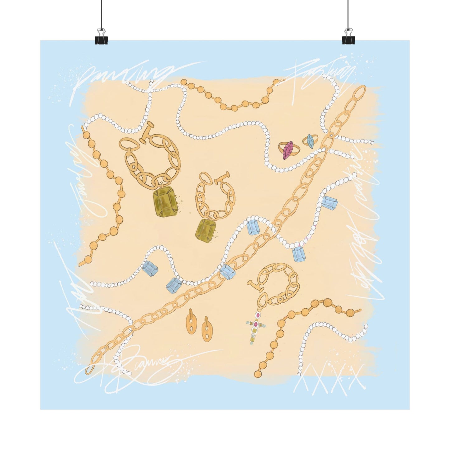 Le Jewel Scarf Photo Print