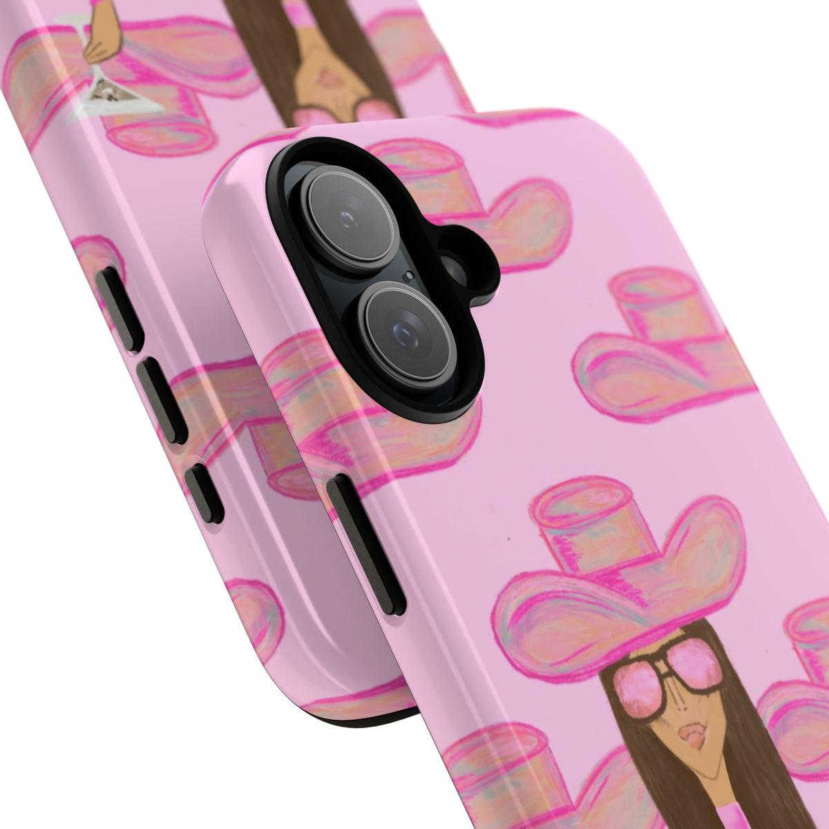 Cocktail Cowgirl Tough Case for iPhone - Pink