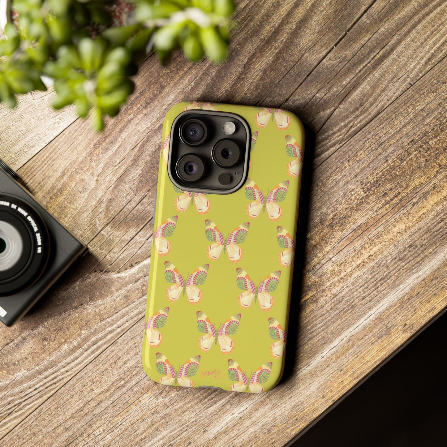 Flutter Pattern Tough Case - Green