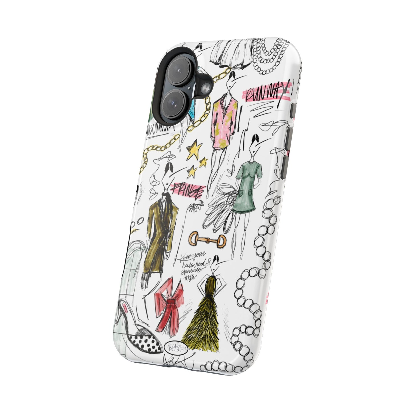 Fashion Sketch Mag Safe Case for iPhone - Multi