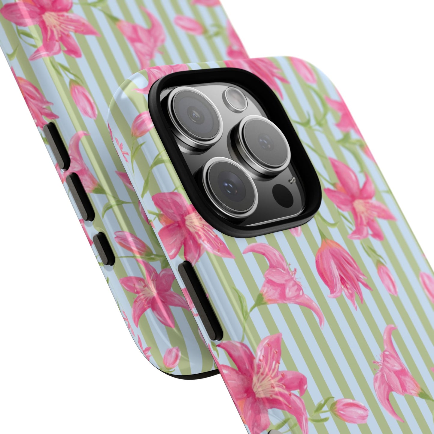 Azalea Stripe Tough Case for iPhone - Blue & Green