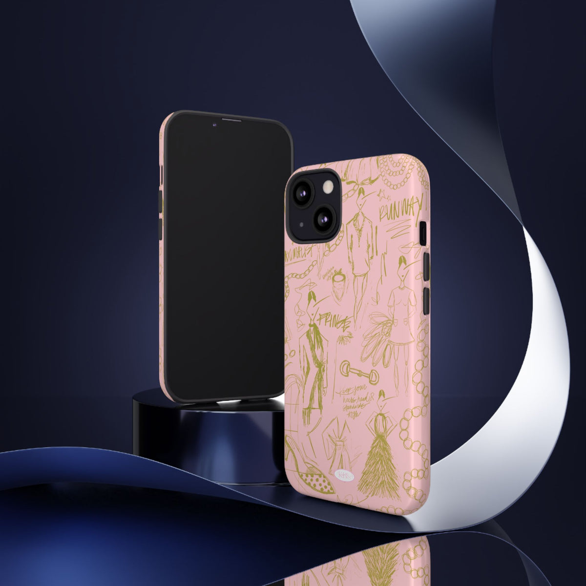 Fashion Sketch Tough Case for iPhone - Pink