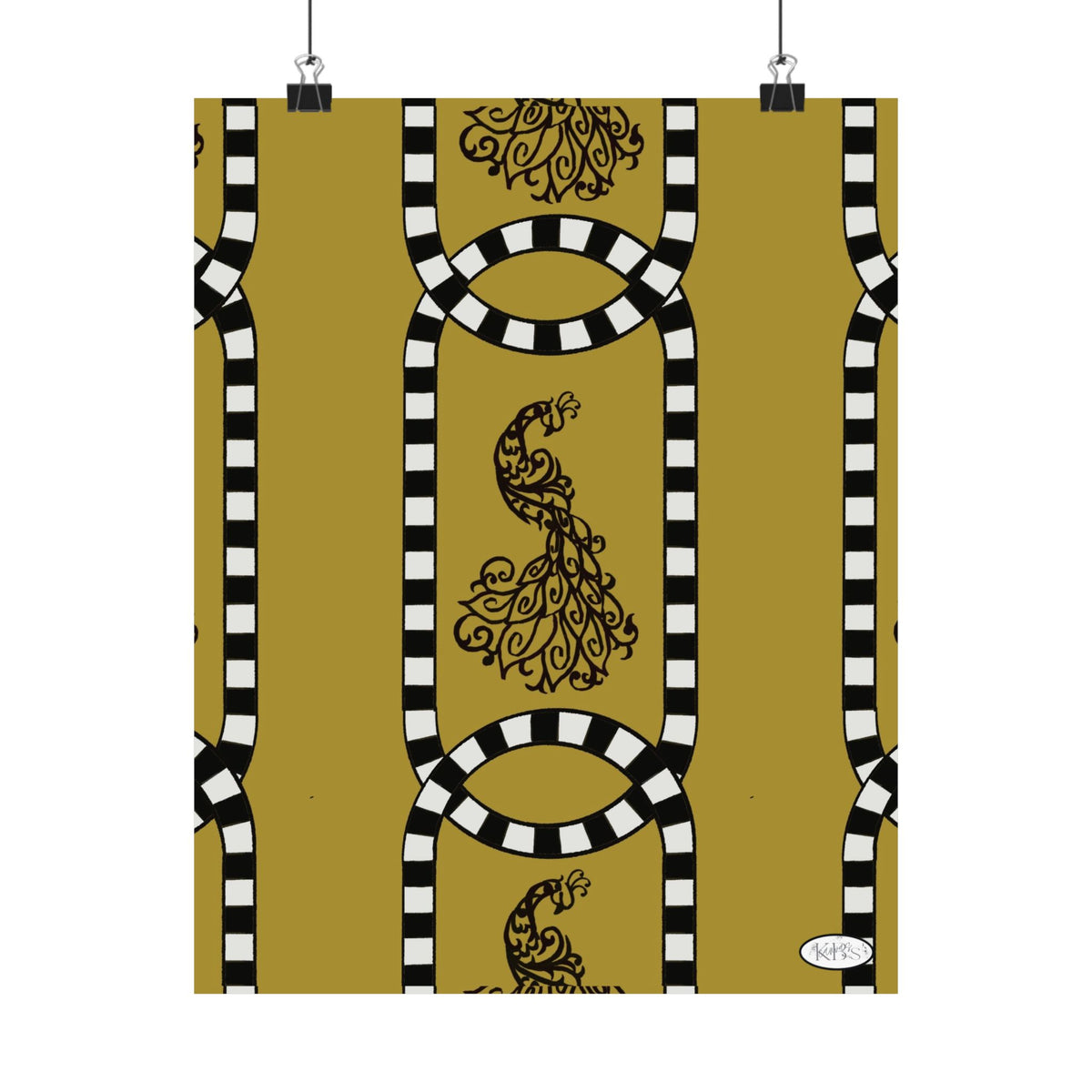 Feathered Stripe Wall Print