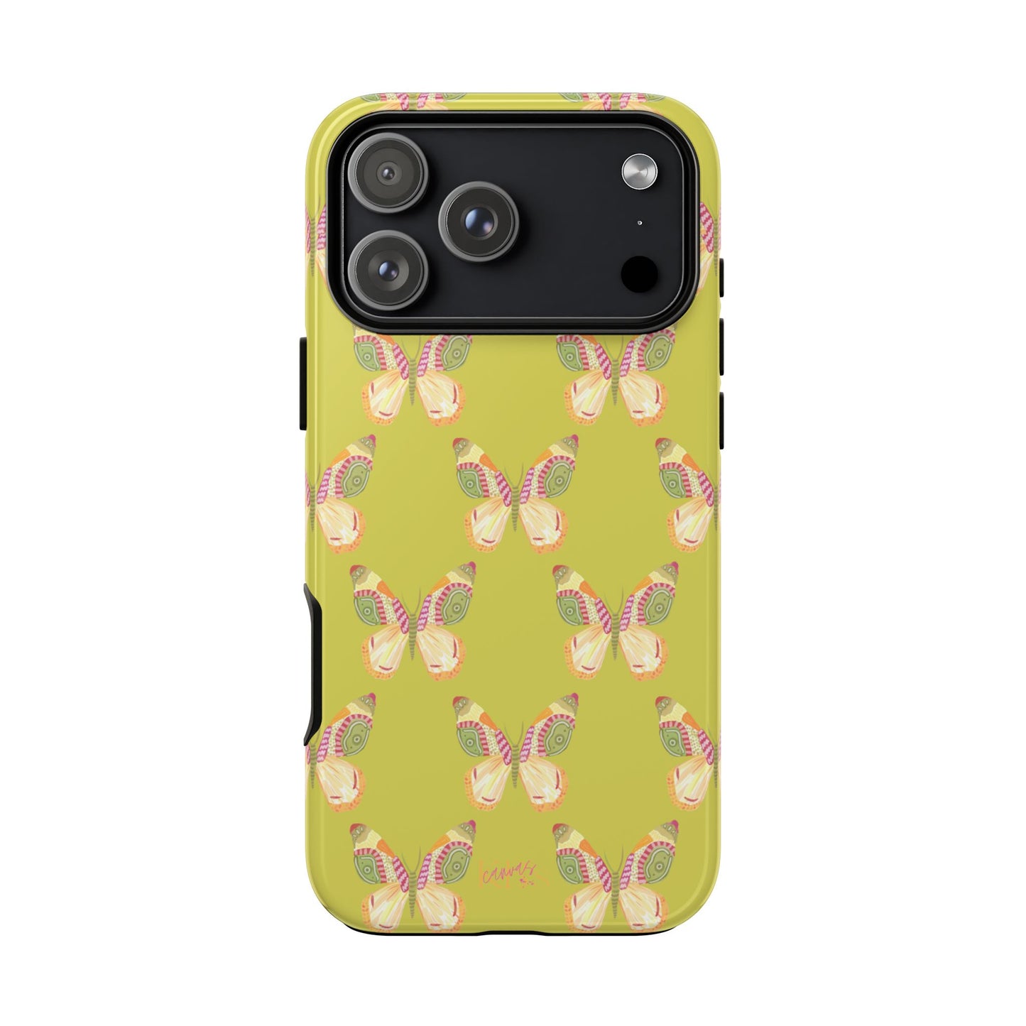 Flutter Pattern Tough Case - Green