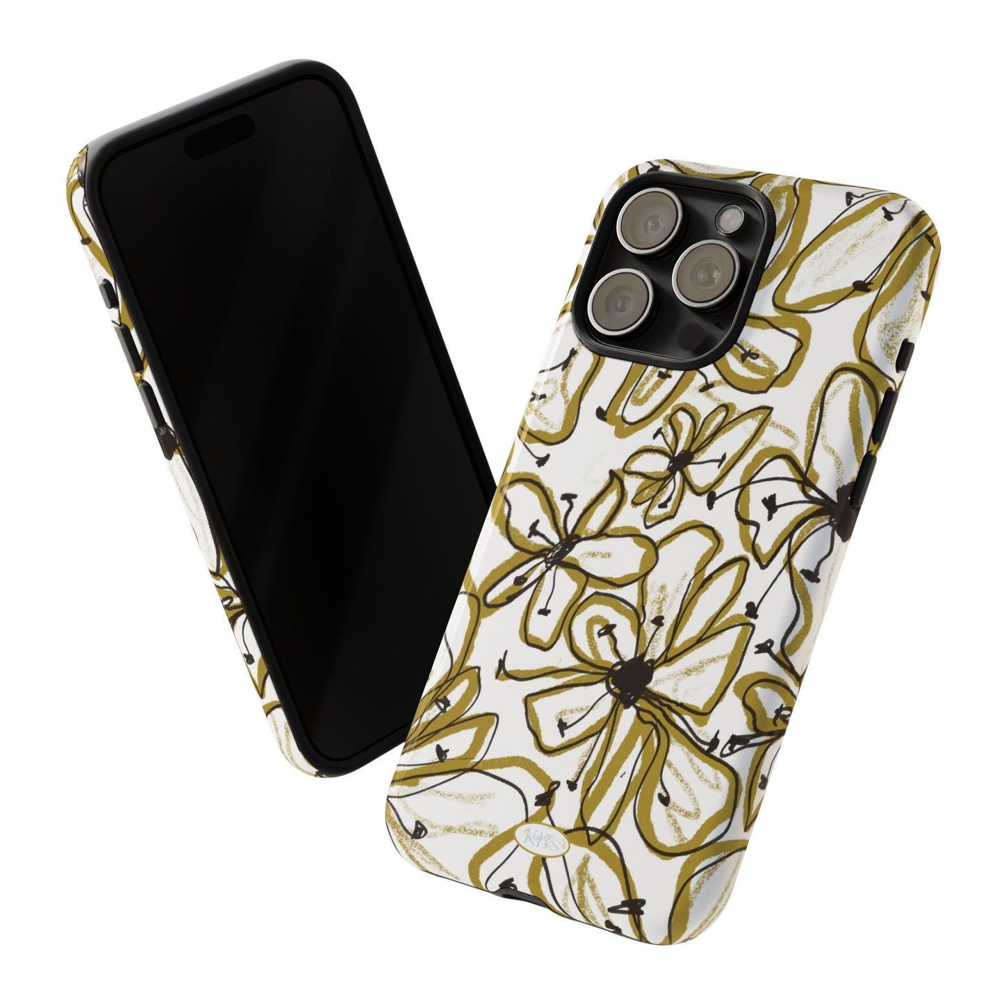 Floral Sketch Tough Case for iPhone