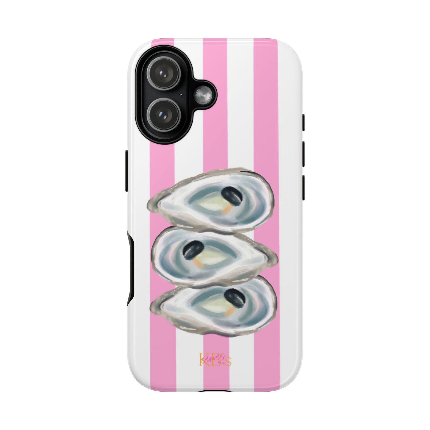 Striped Oyster Tough Case - Pink
