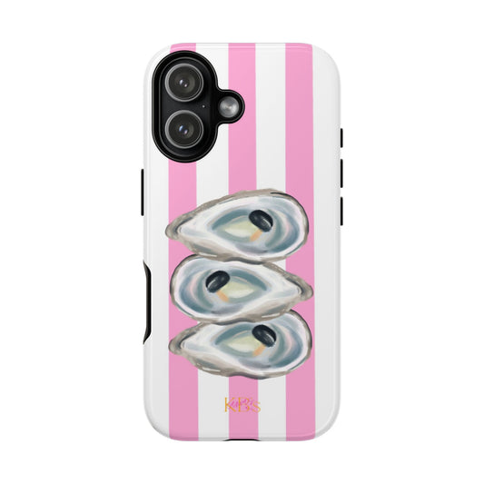Striped Oyster Tough Case - Pink