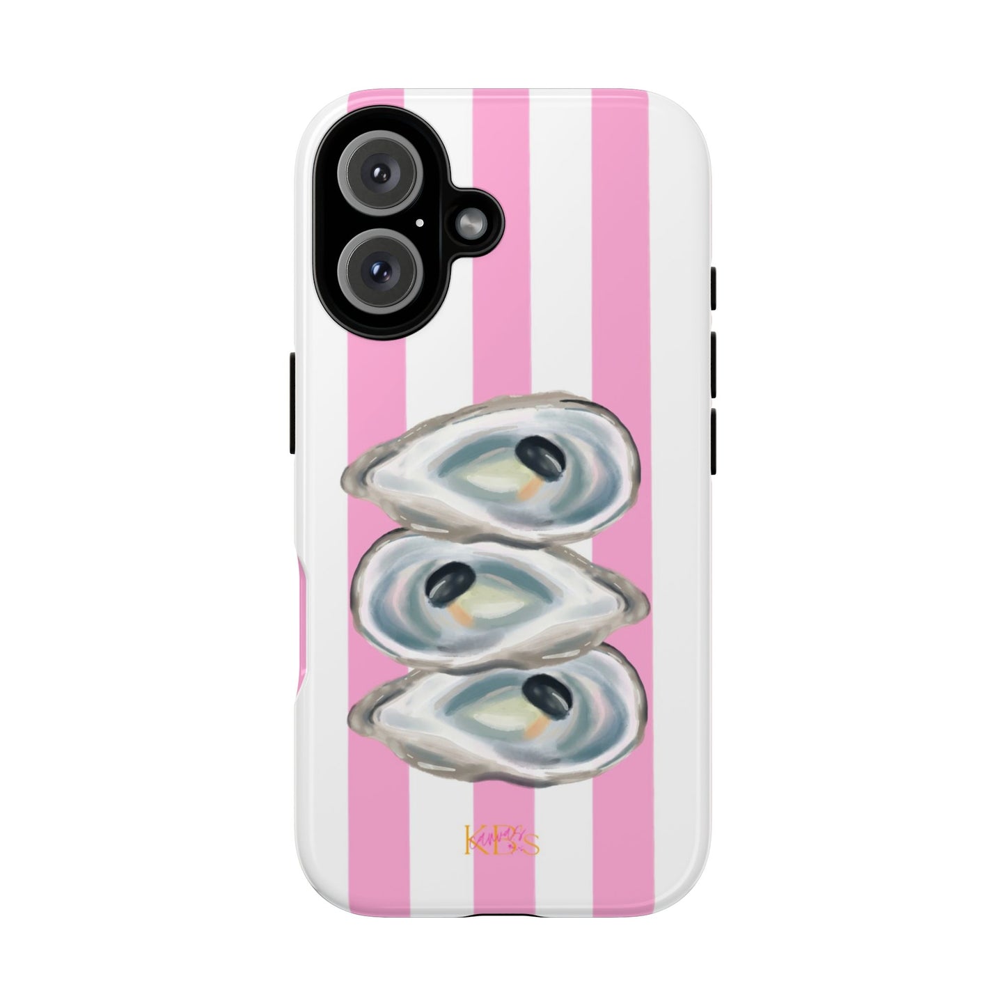 Striped Oyster Tough Case - Pink