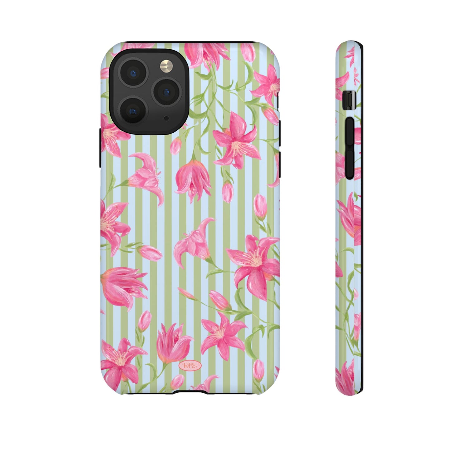 Azalea Stripe Tough Case for iPhone - Blue & Green