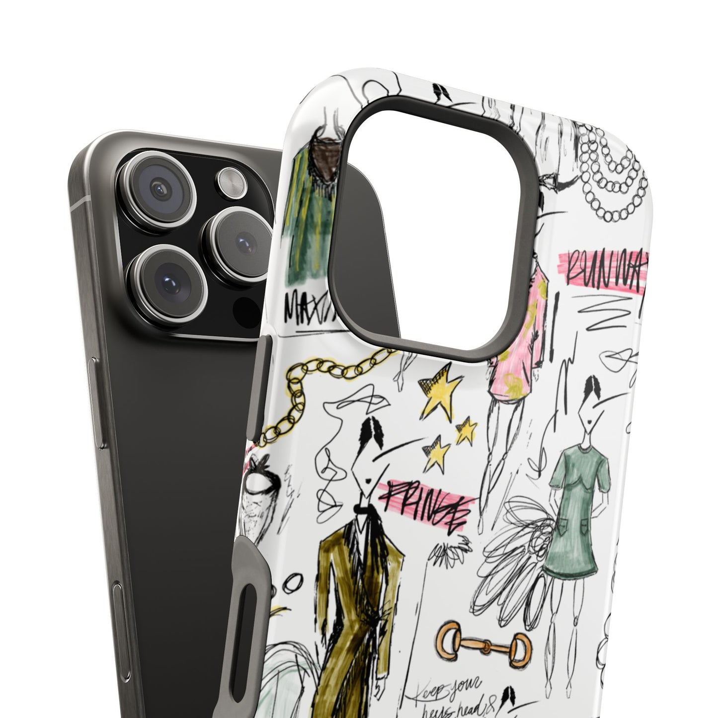 Fashion Sketch Mag Safe Case for iPhone - Multi
