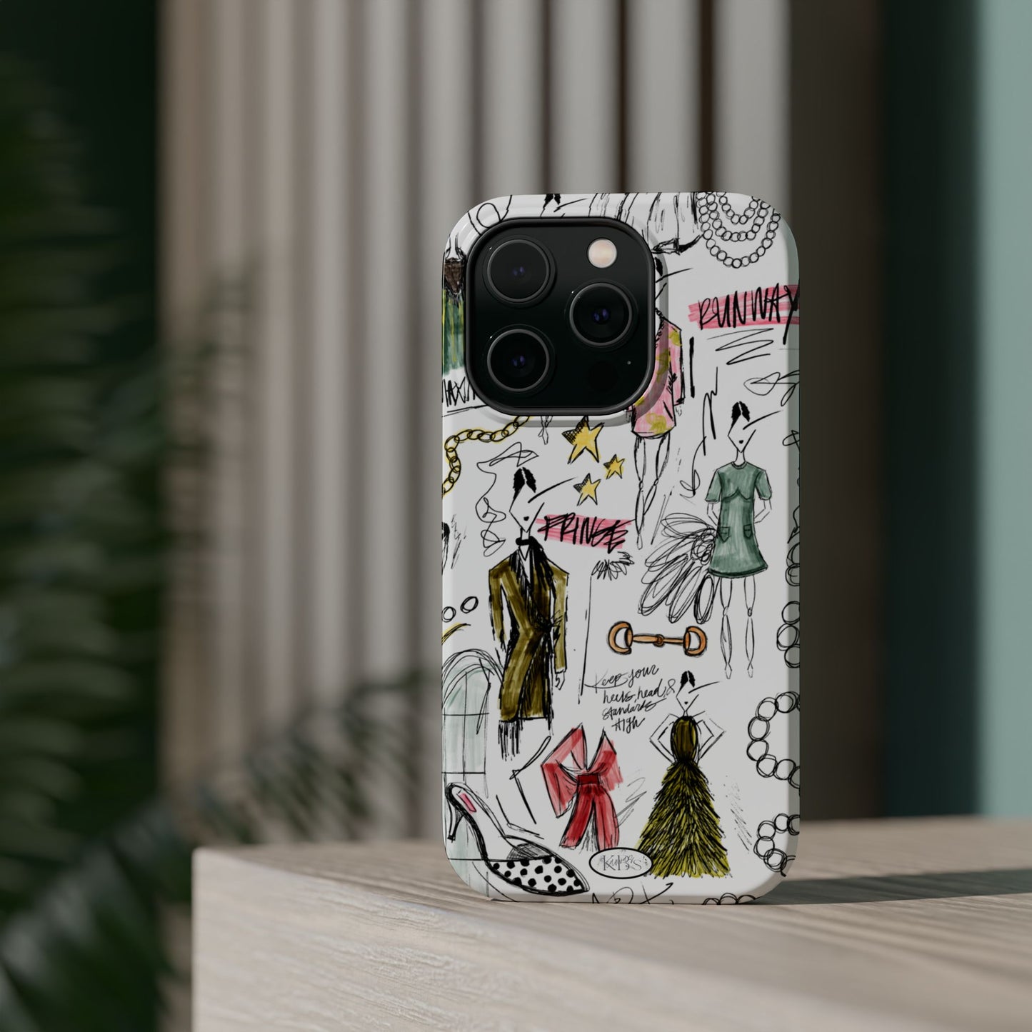 Fashion Sketch Mag Safe Case for iPhone - Multi