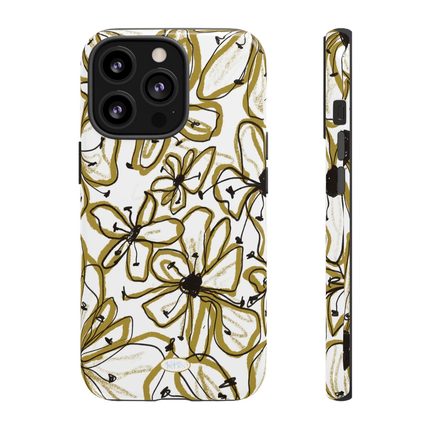 Floral Sketch Tough Case for iPhone