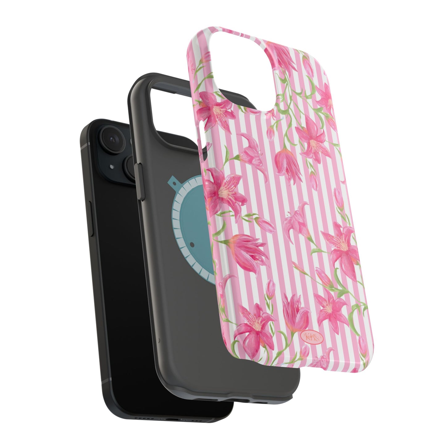 Azalea Stripe Mag Safe Case for iPhone - Pink