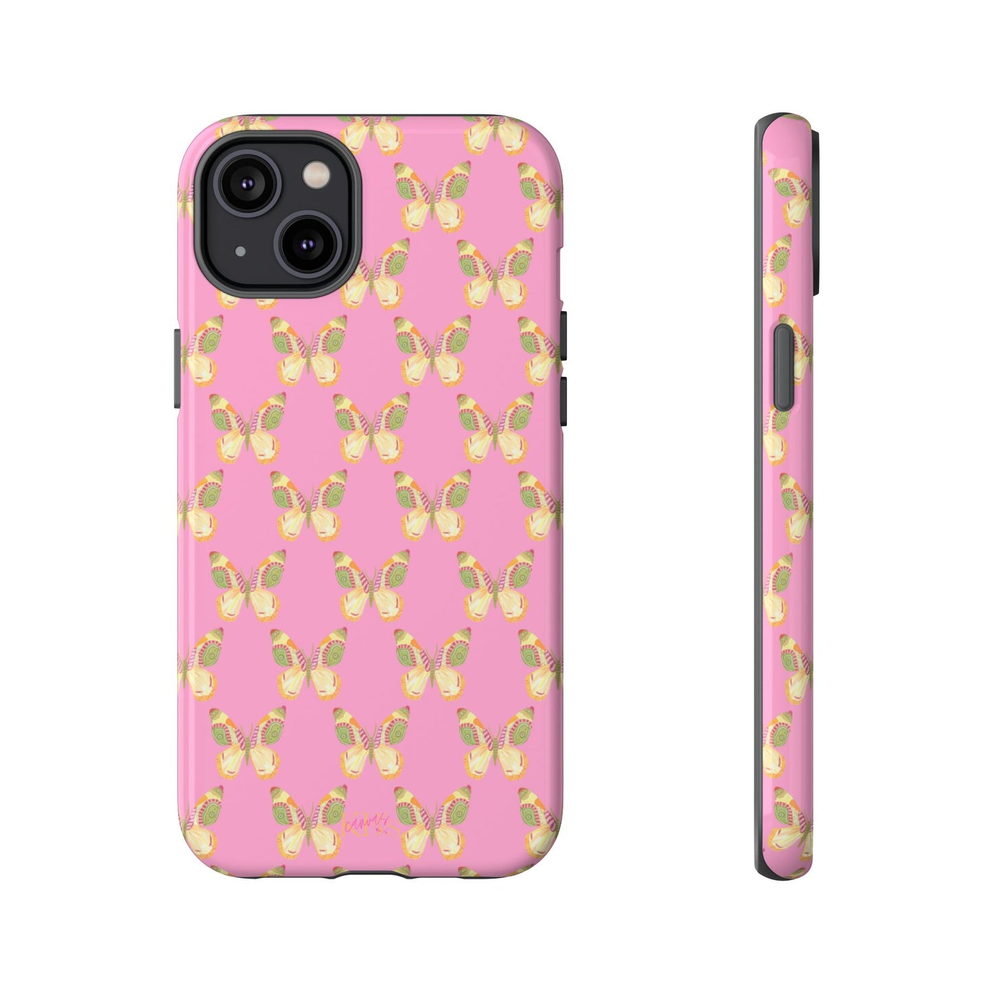 Flutter Pattern Tough Case - Pink