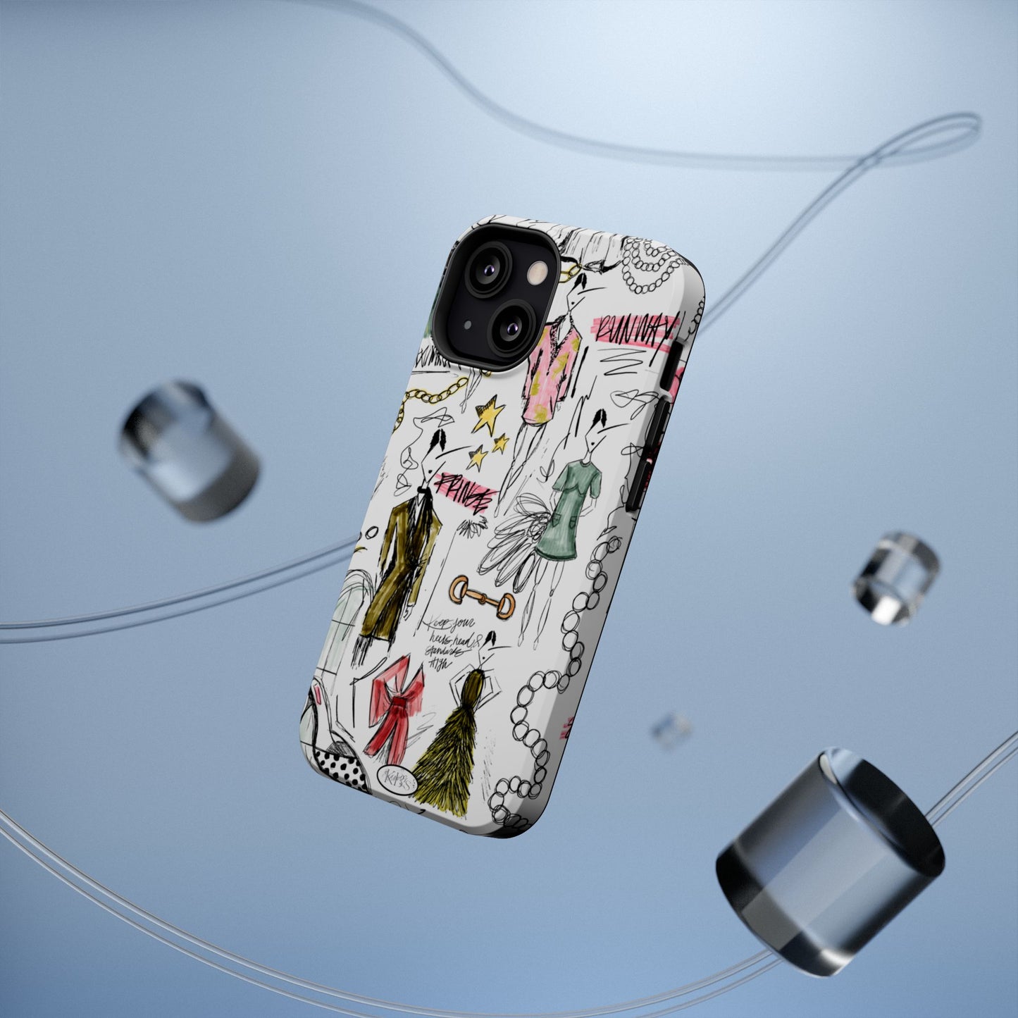 Fashion Sketch Mag Safe Case for iPhone - Multi