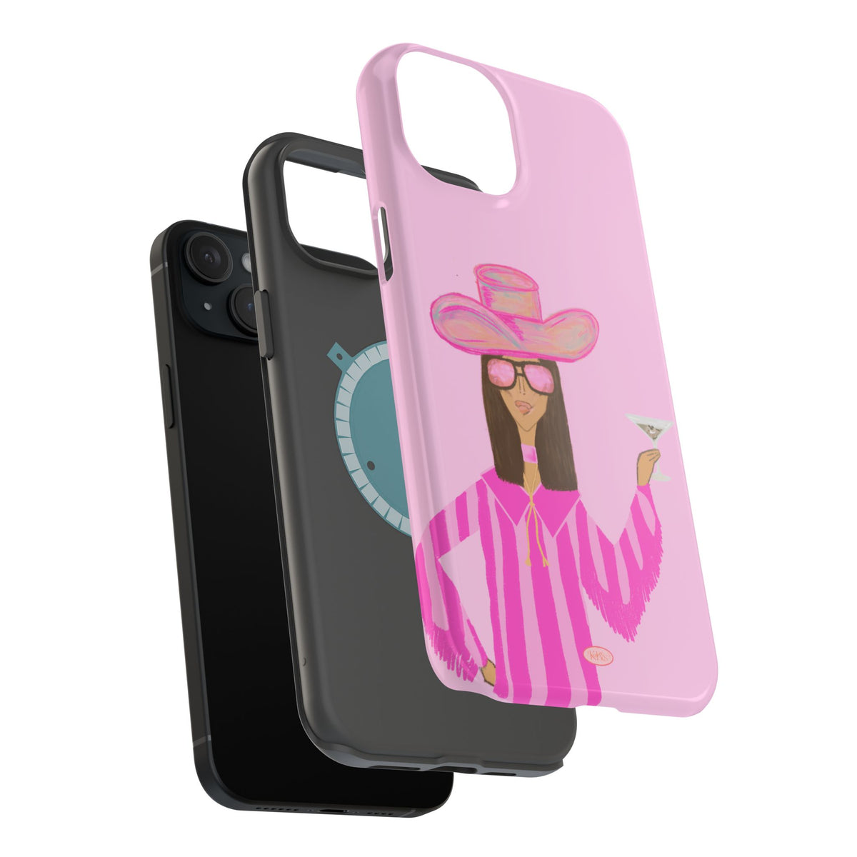 Cocktail Cowgirl Mag Safe Case for iPhone - Pink