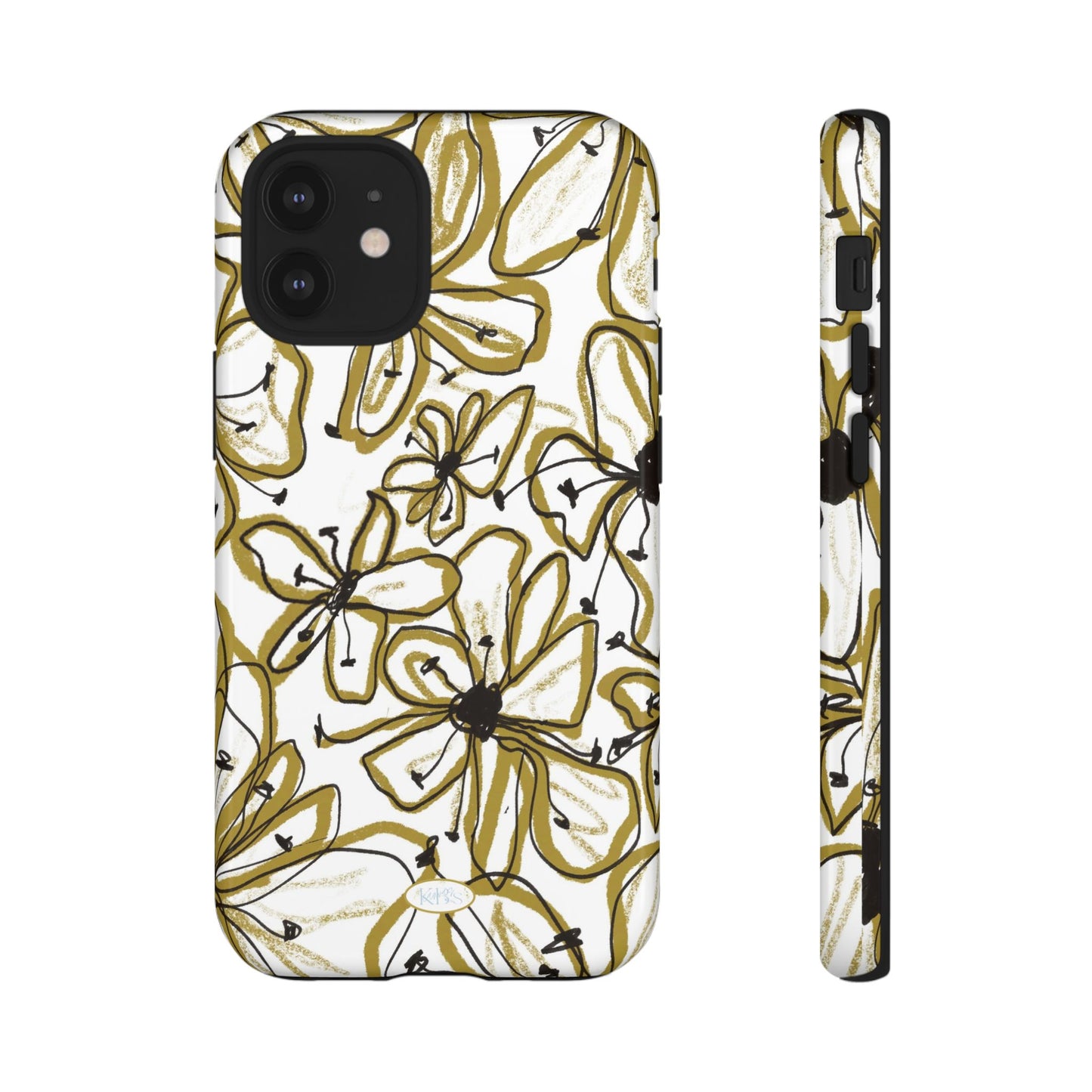 Floral Sketch Tough Case for iPhone
