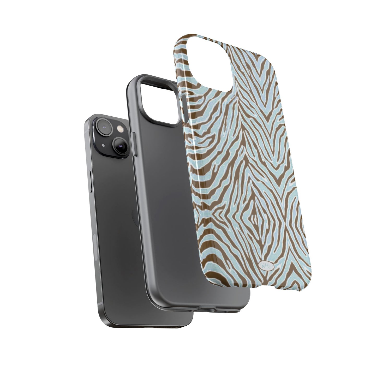 Zebra Bleu Tough Case for iPhone