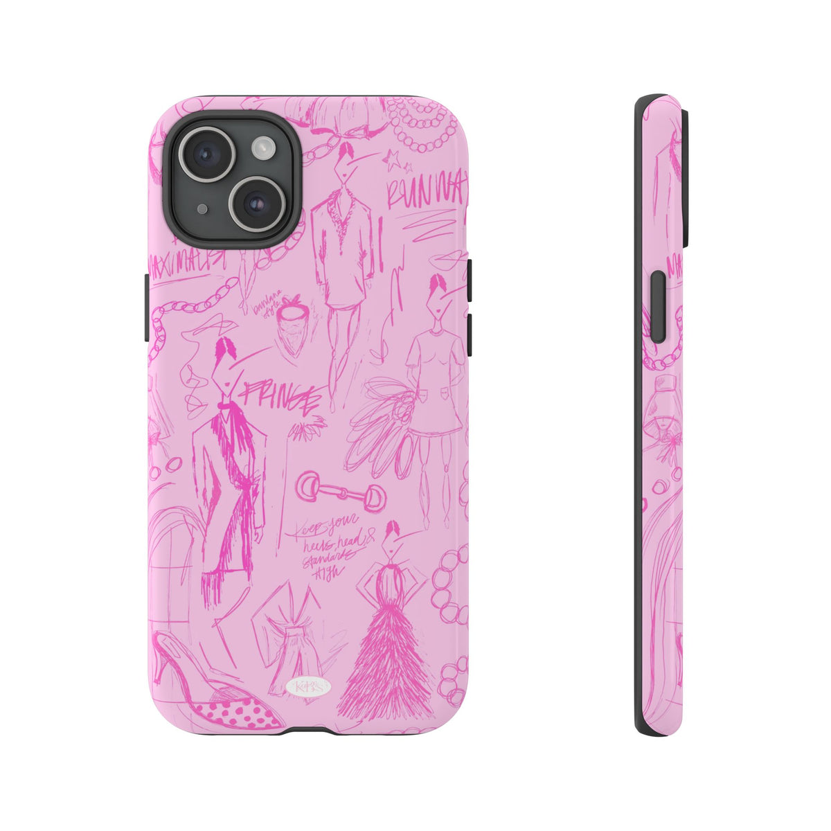 Fashion Sketch Tough Case for iPhone - Pink