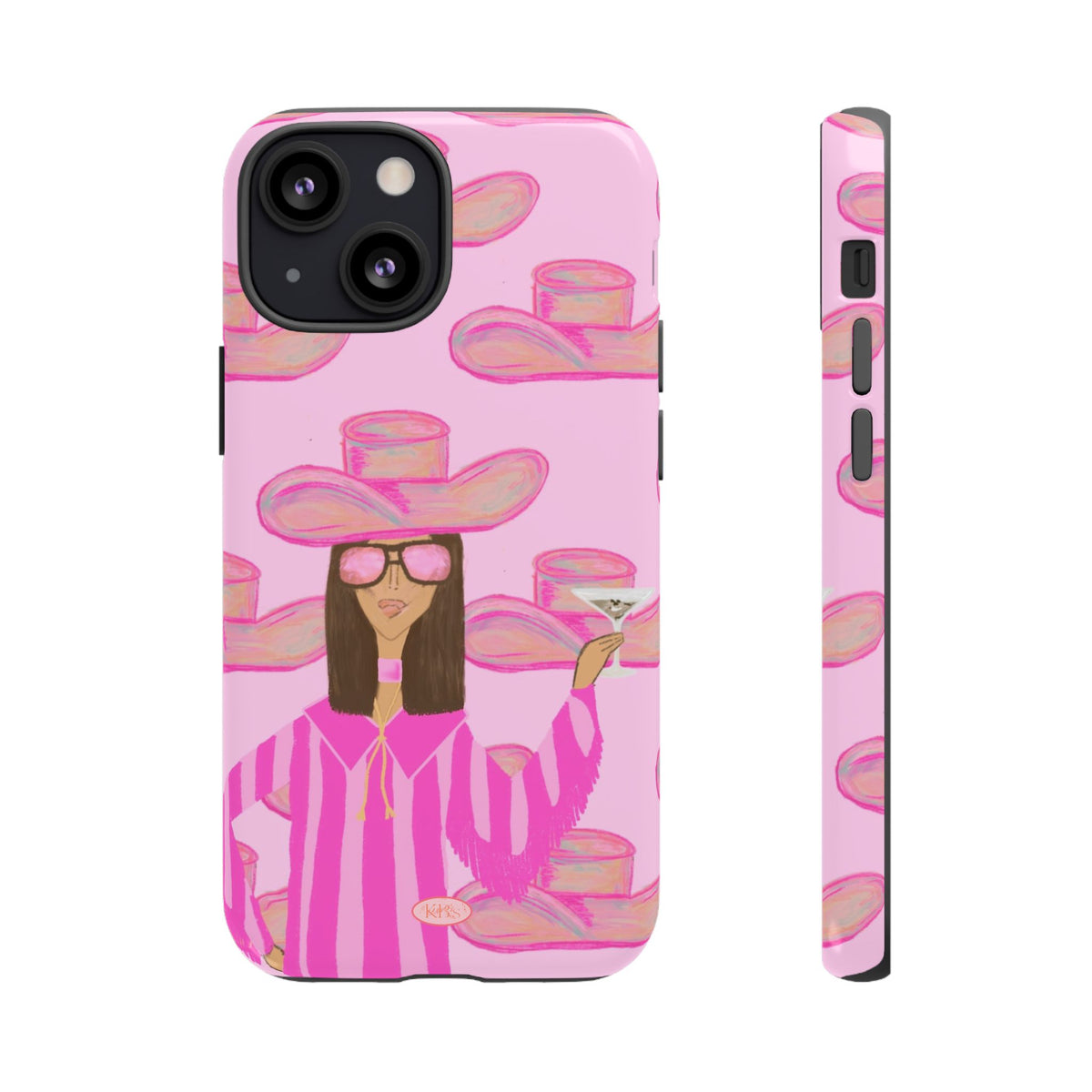 Cocktail Cowgirl Tough Case for iPhone - Pink
