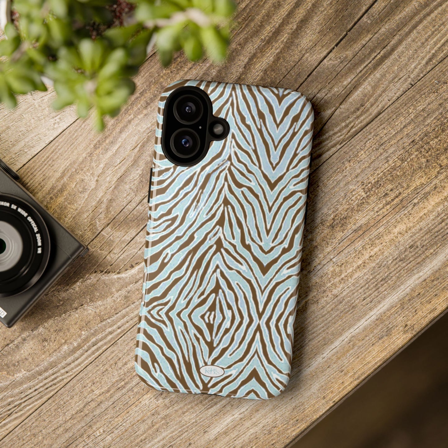Zebra Bleu Tough Case for iPhone