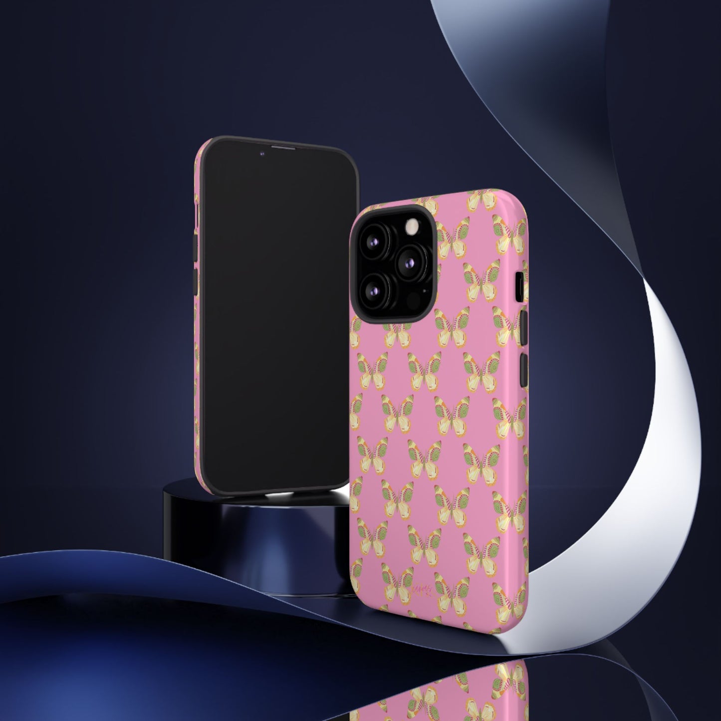 Flutter Pattern Tough Case - Pink