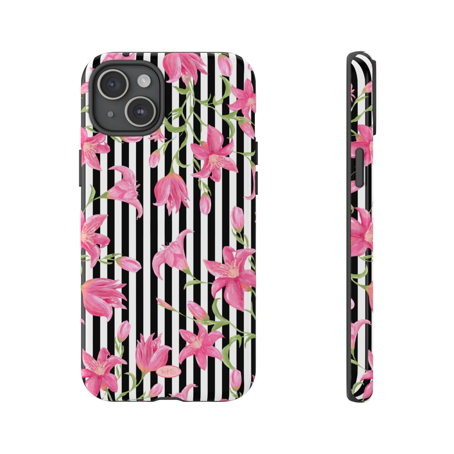 Azalea Stripe Tough Case for iPhone - Black