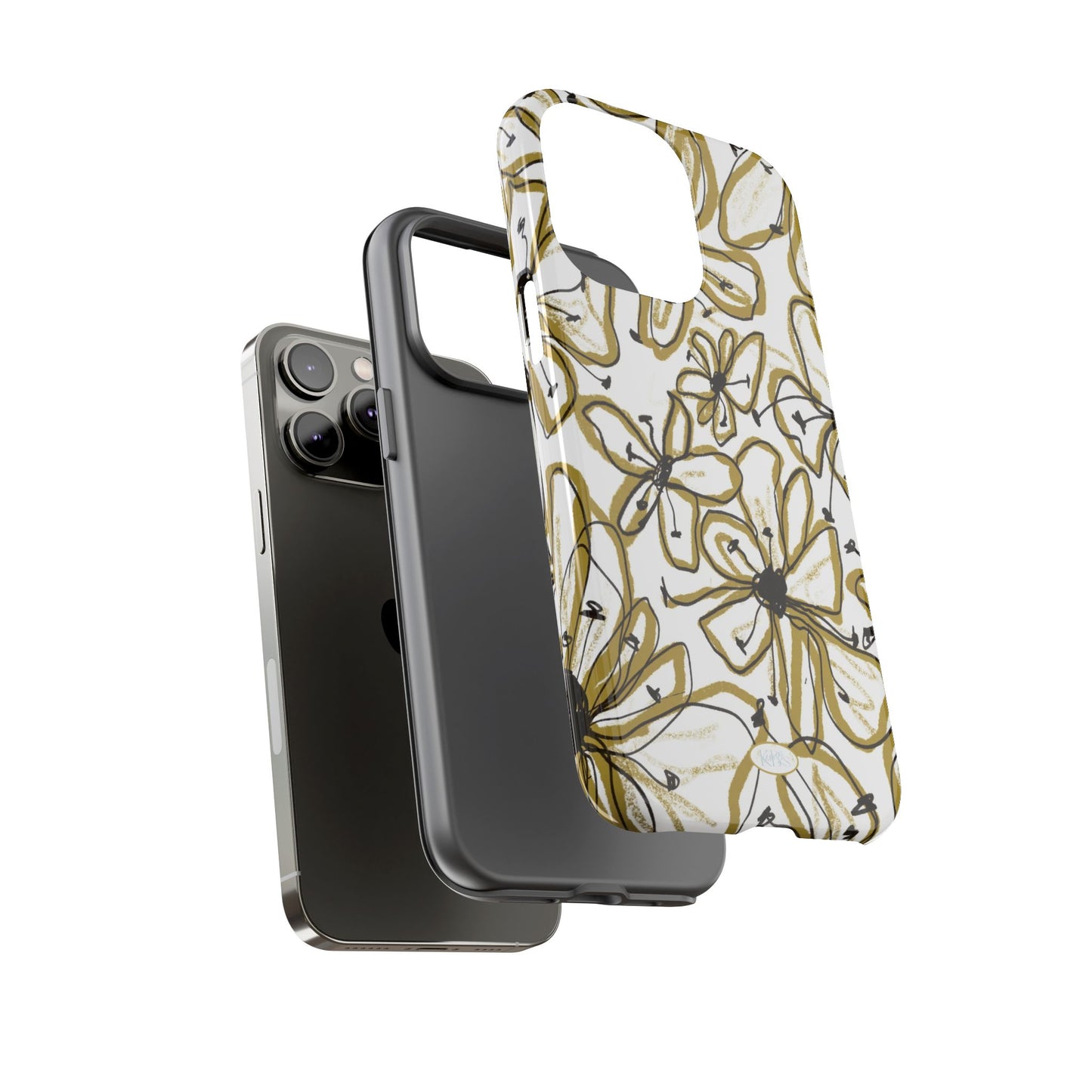 Floral Sketch Tough Case for iPhone