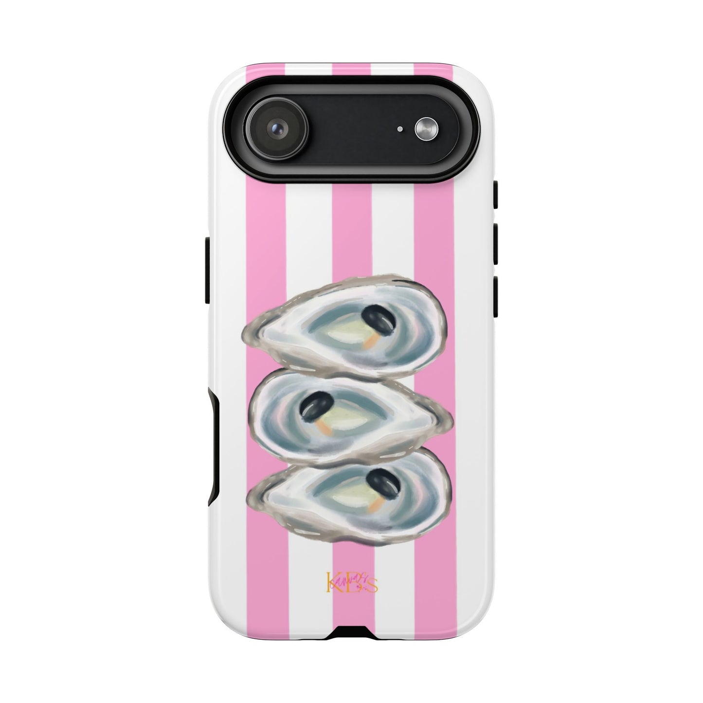 Striped Oyster Tough Case - Pink