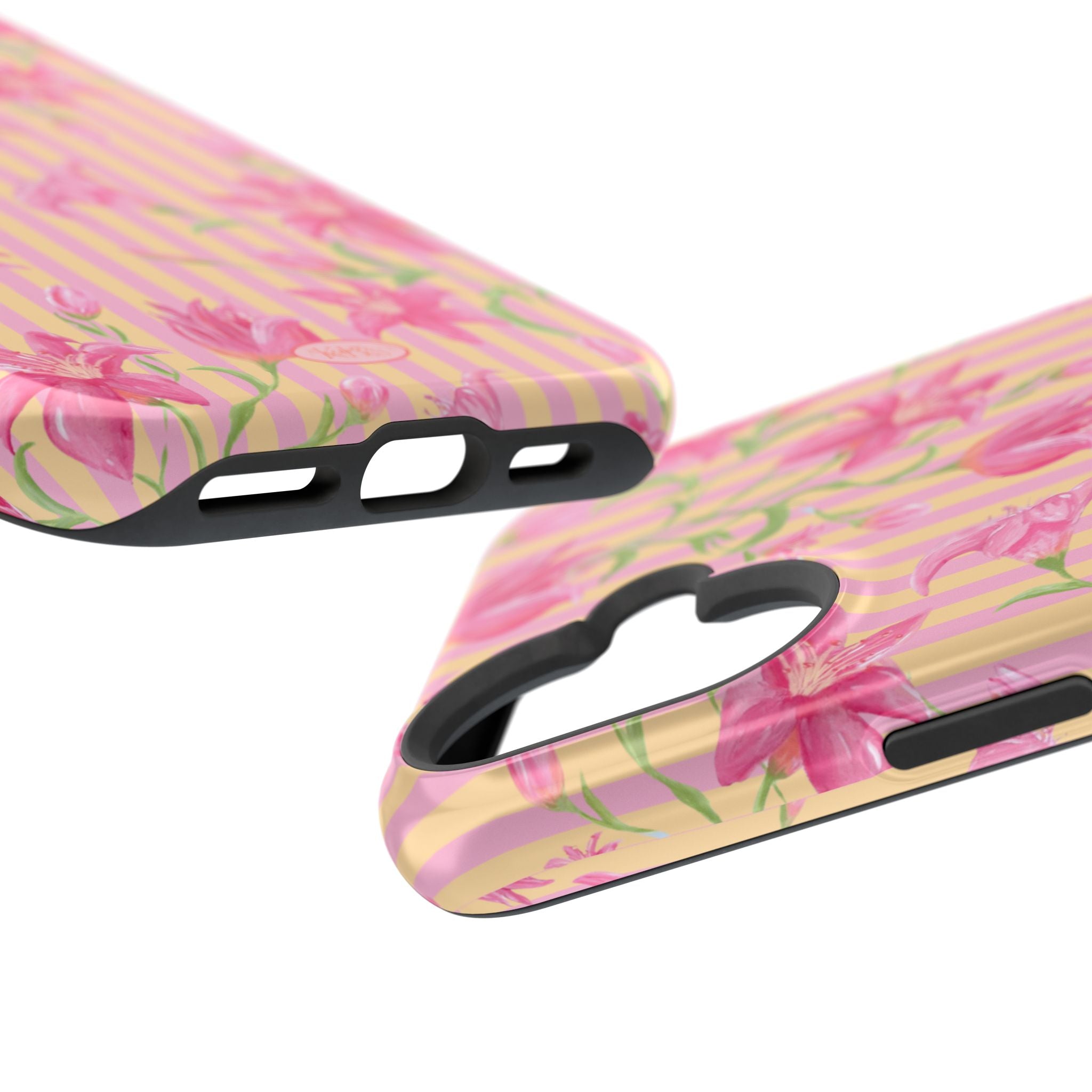 Azalea Stripe Mag Safe Case for iPhone - Pink & Orange – KB's Canvas