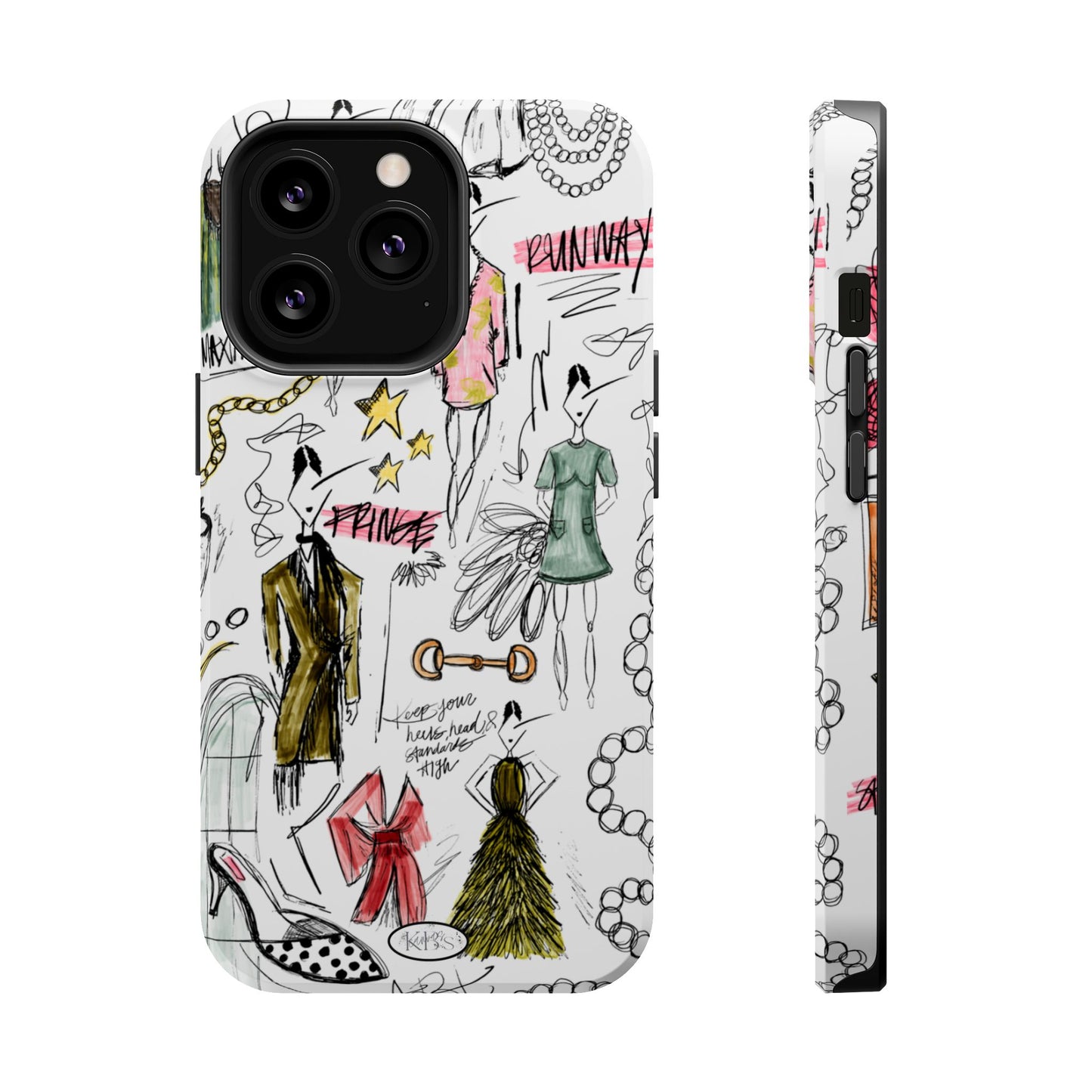 Fashion Sketch Mag Safe Case for iPhone - Multi