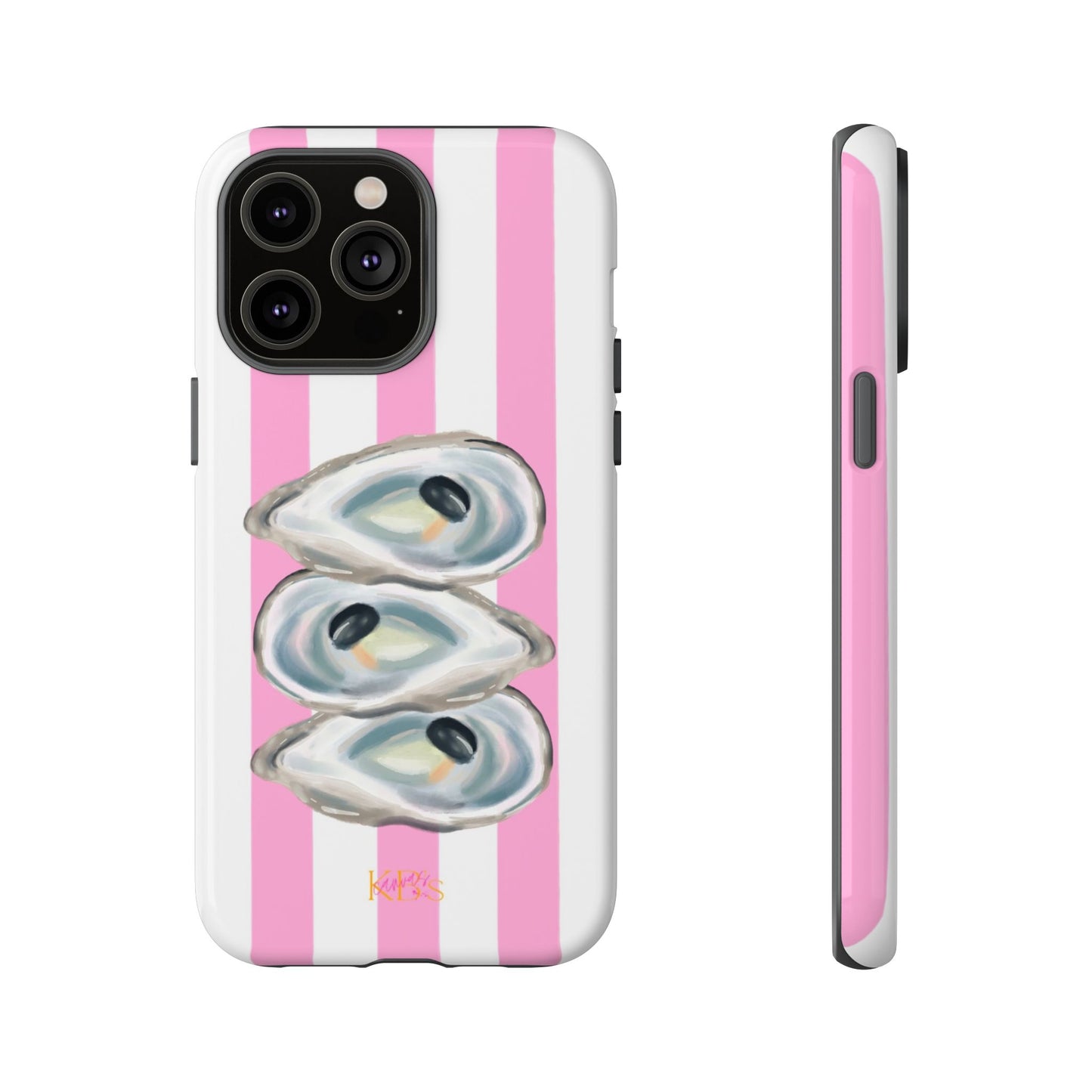 Striped Oyster Tough Case - Pink