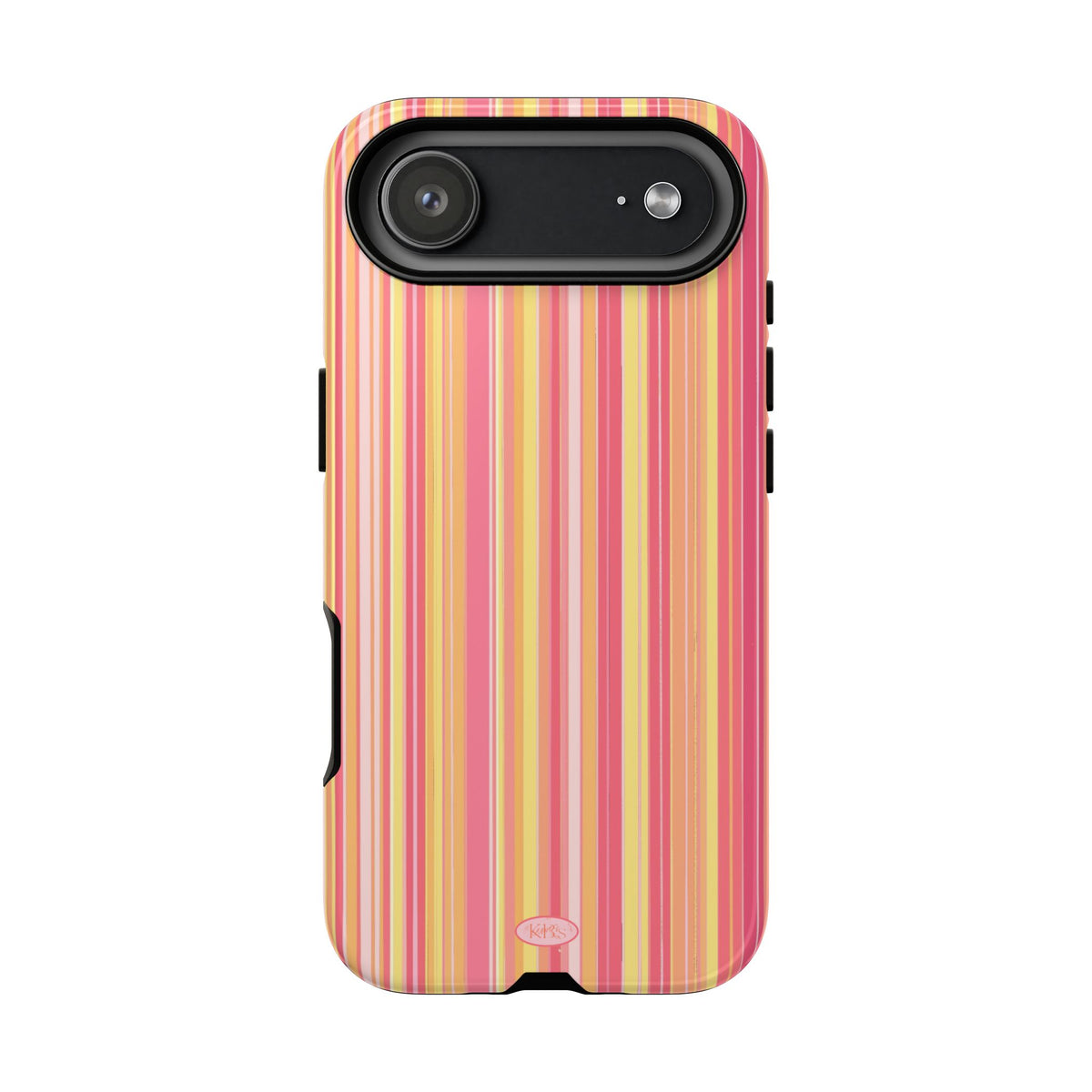 Pink Lemonade Stripe Tough Case for iPhone