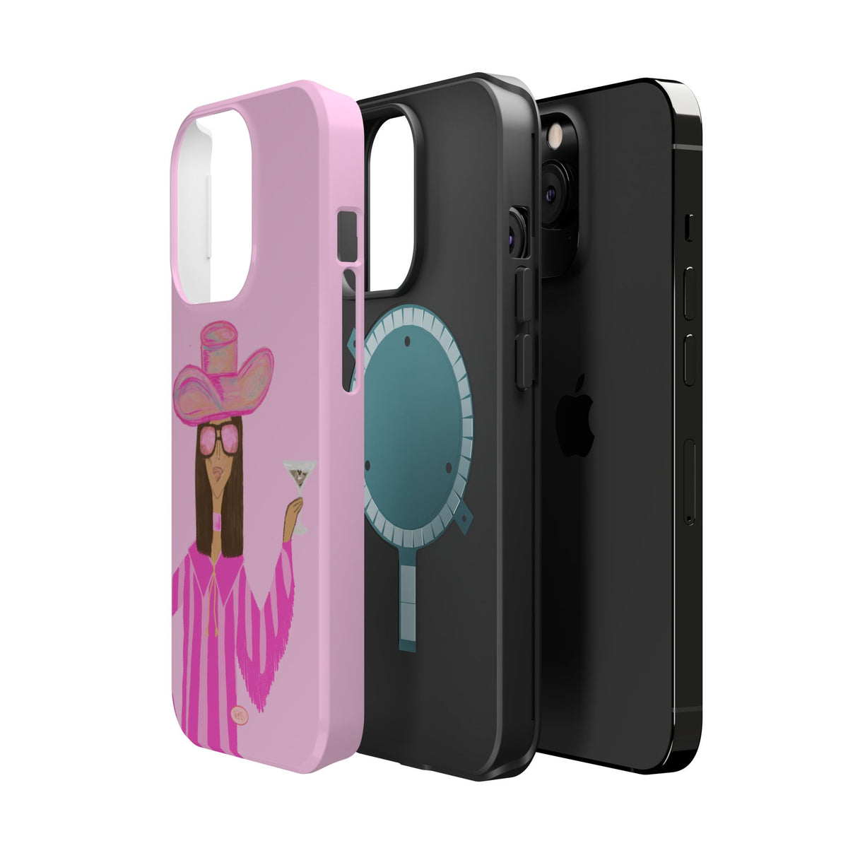 Cocktail Cowgirl Mag Safe Case for iPhone - Pink