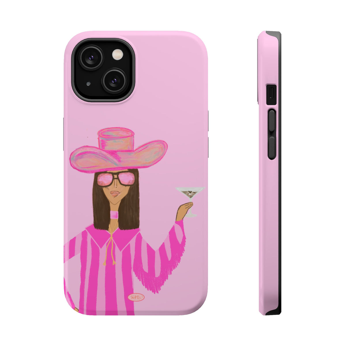 Cocktail Cowgirl Mag Safe Case for iPhone - Pink