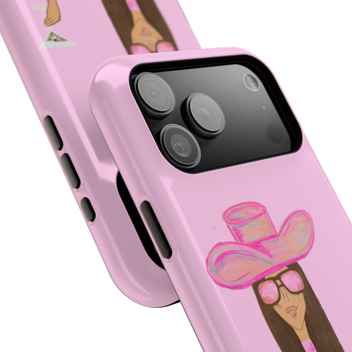 Cocktail Cowgirl Mag Safe Case for iPhone - Pink