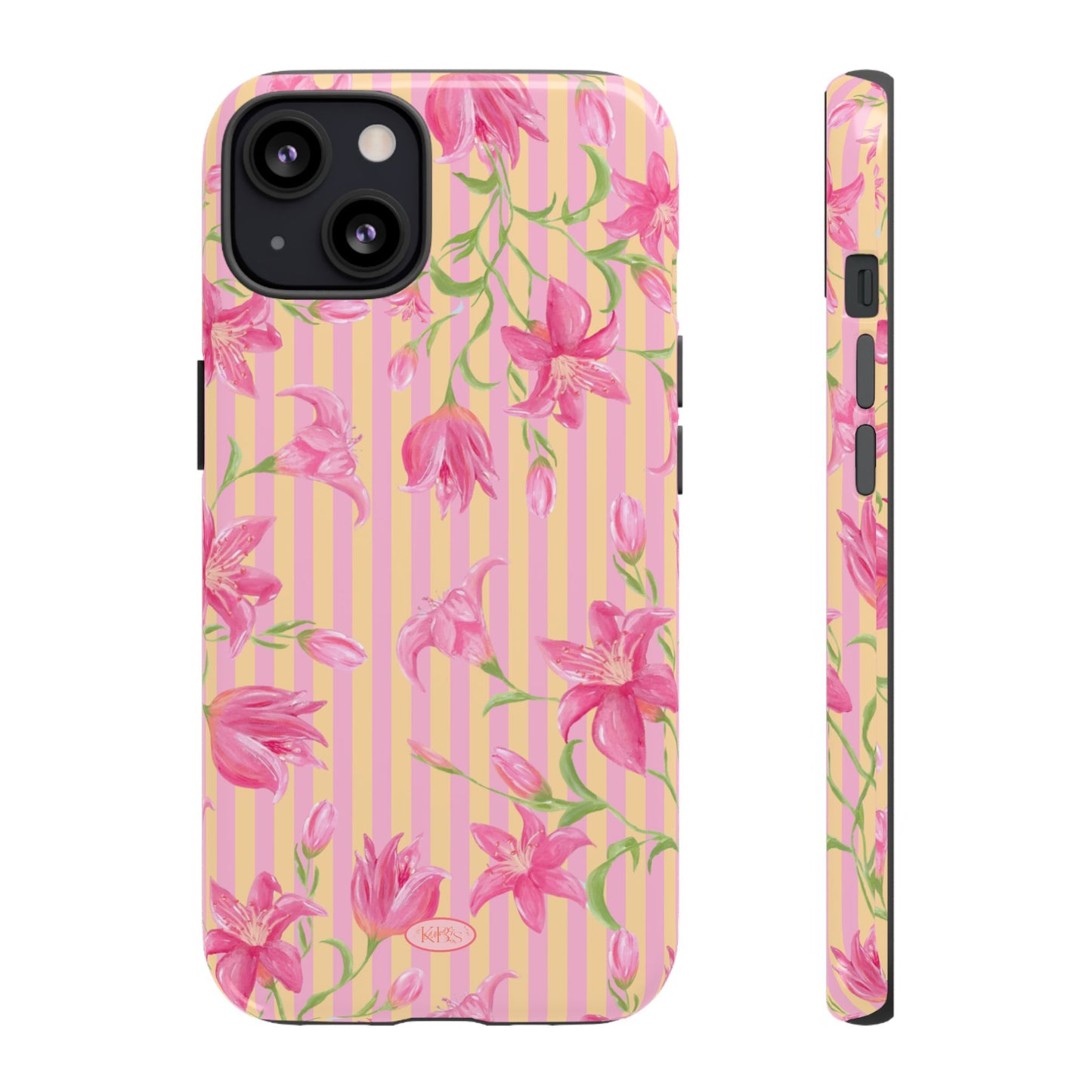 Azalea Stripe Tough Case for iPhone - Pink & Orange