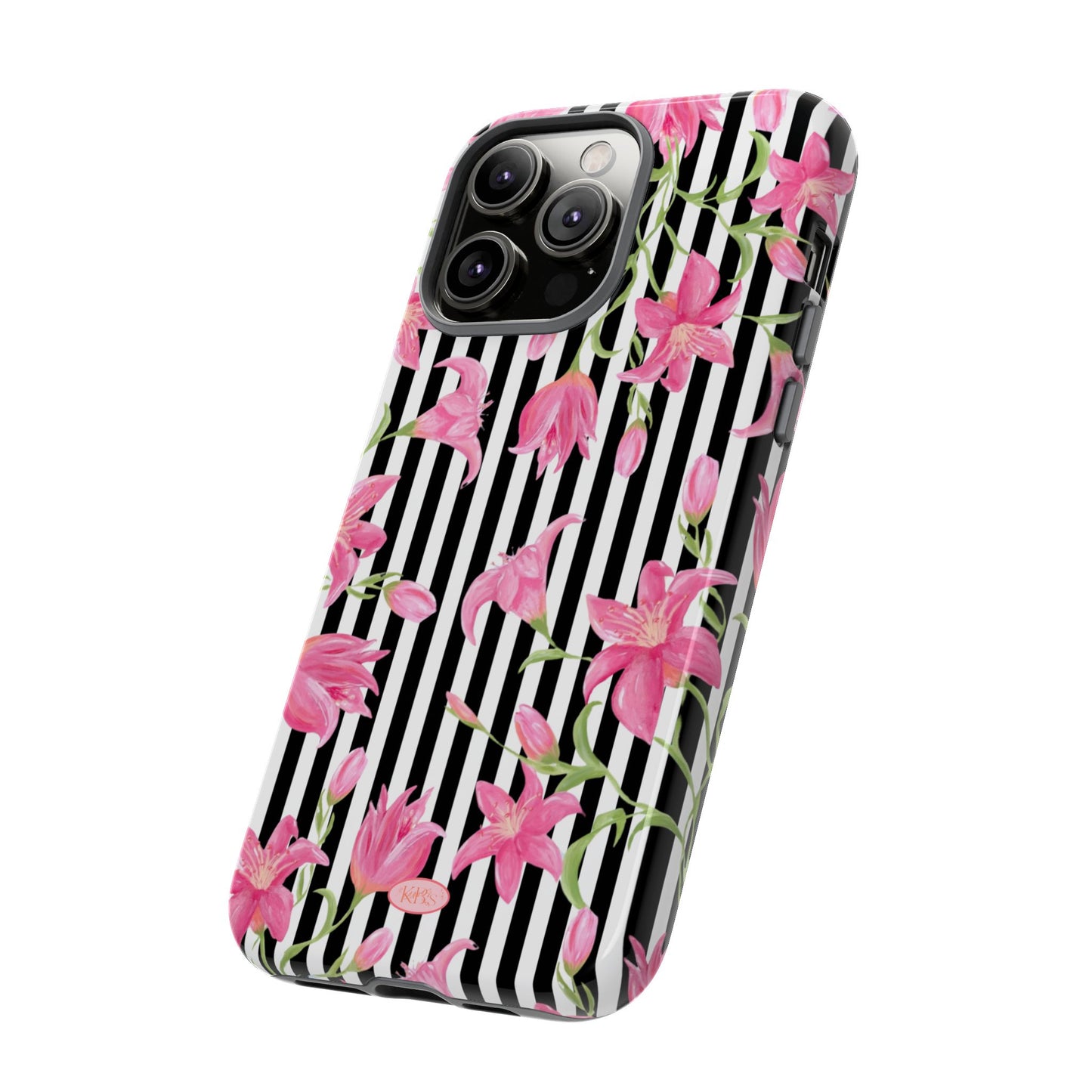 Azalea Stripe Tough Case for iPhone - Black