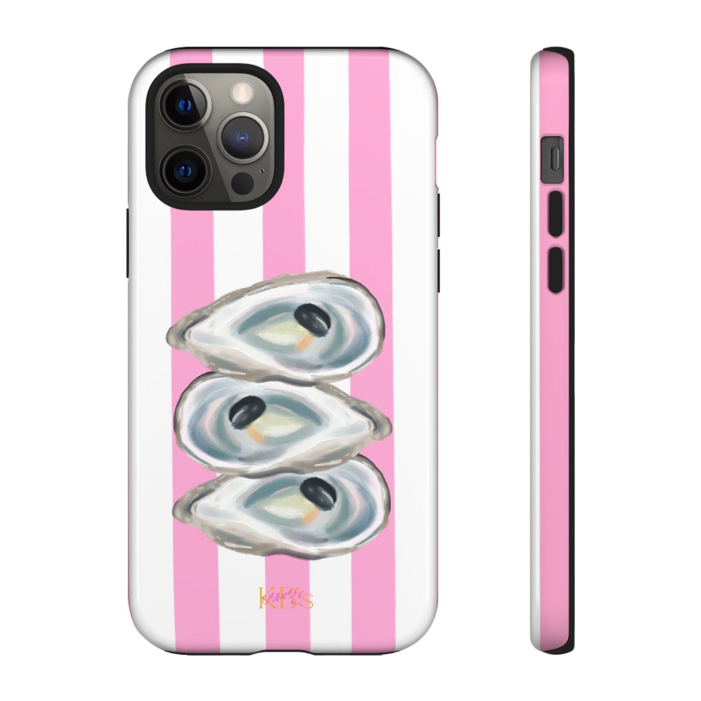 Striped Oyster Tough Case - Pink