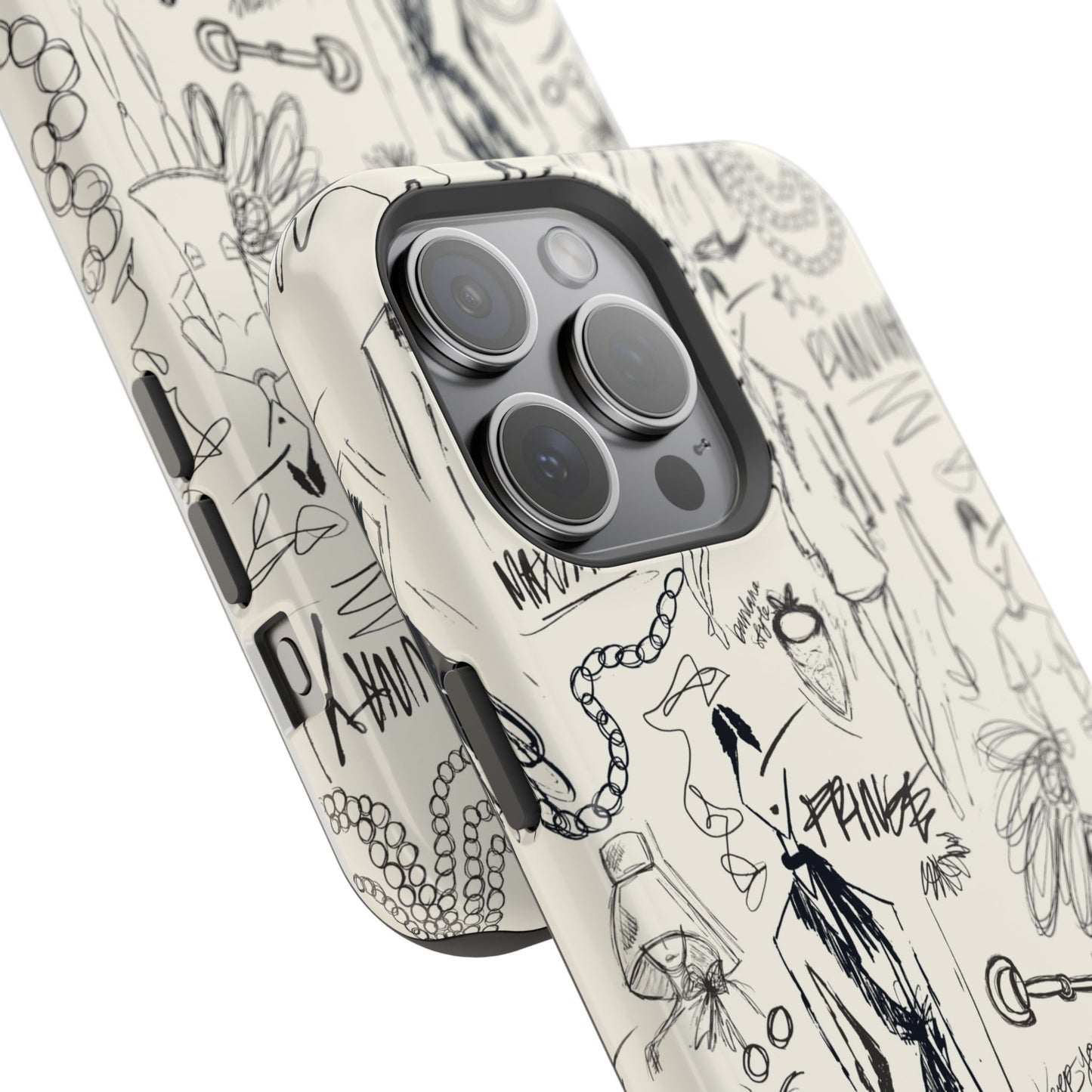 Fashion Sketch Mag Safe Case for iPhone - Black