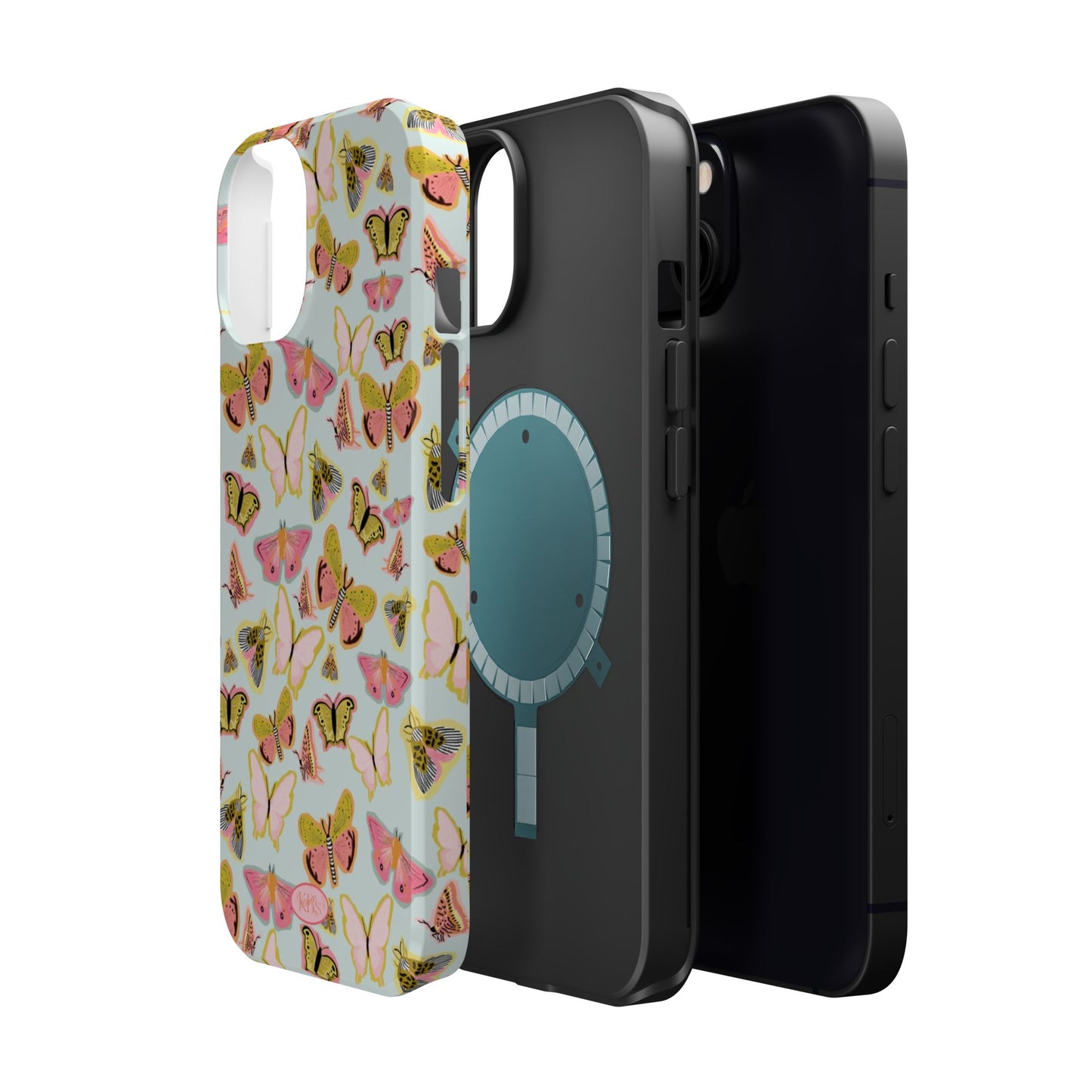 Butterfly Muse Mag Safe Case for iPhone - Blue