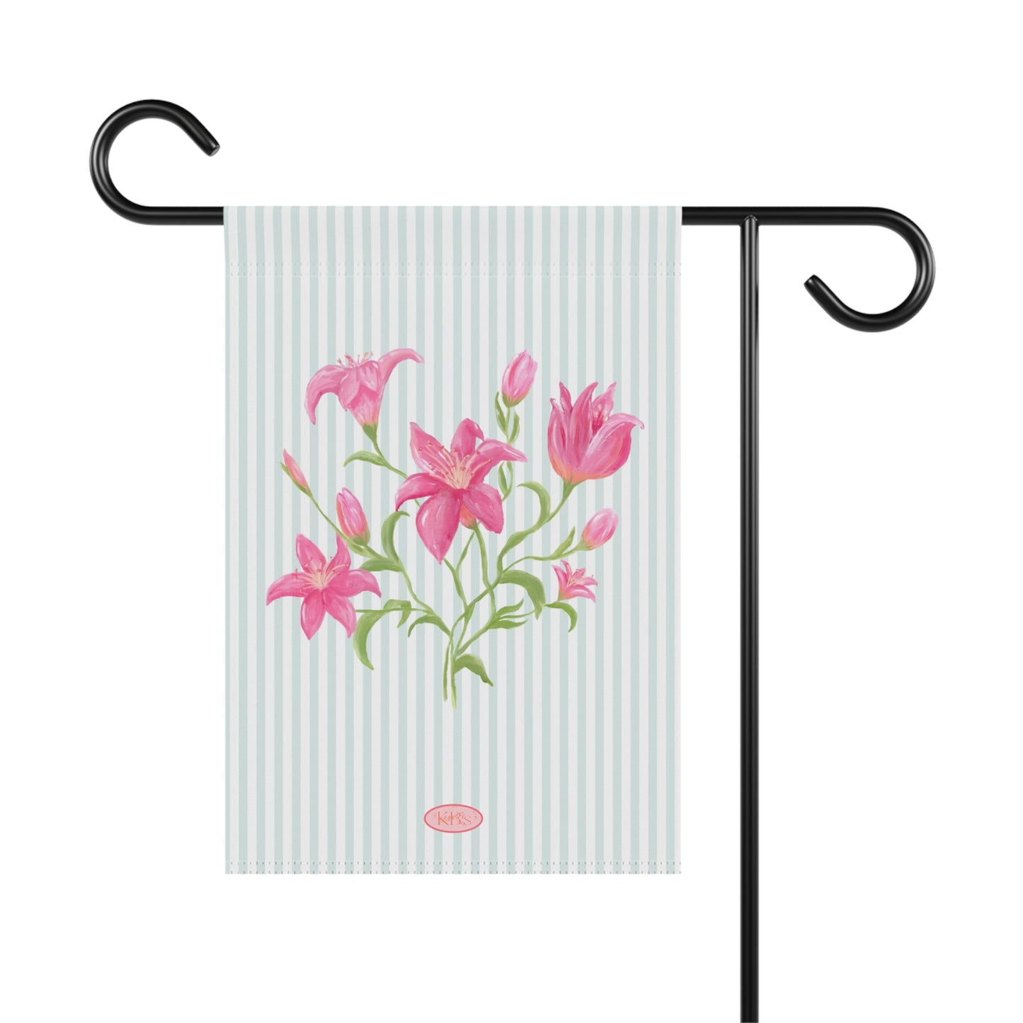 Lily Bloom Garden Flag - Blue