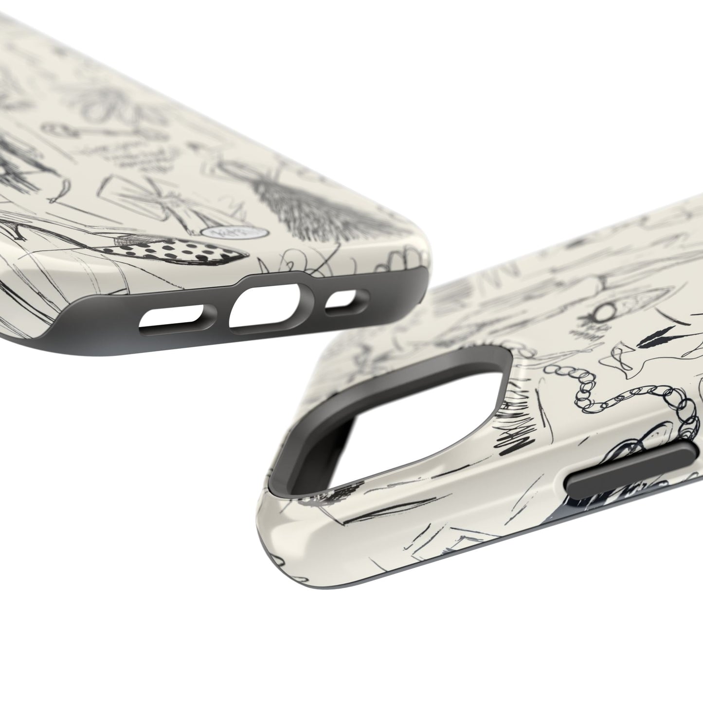 Fashion Sketch Mag Safe Case for iPhone - Black