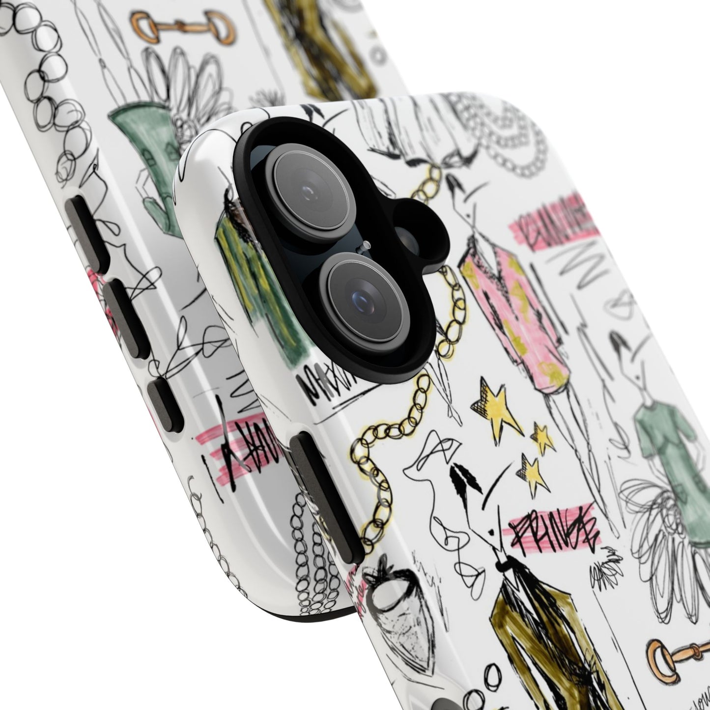 Fashion Sketch Tough Case for iPhone - Multi