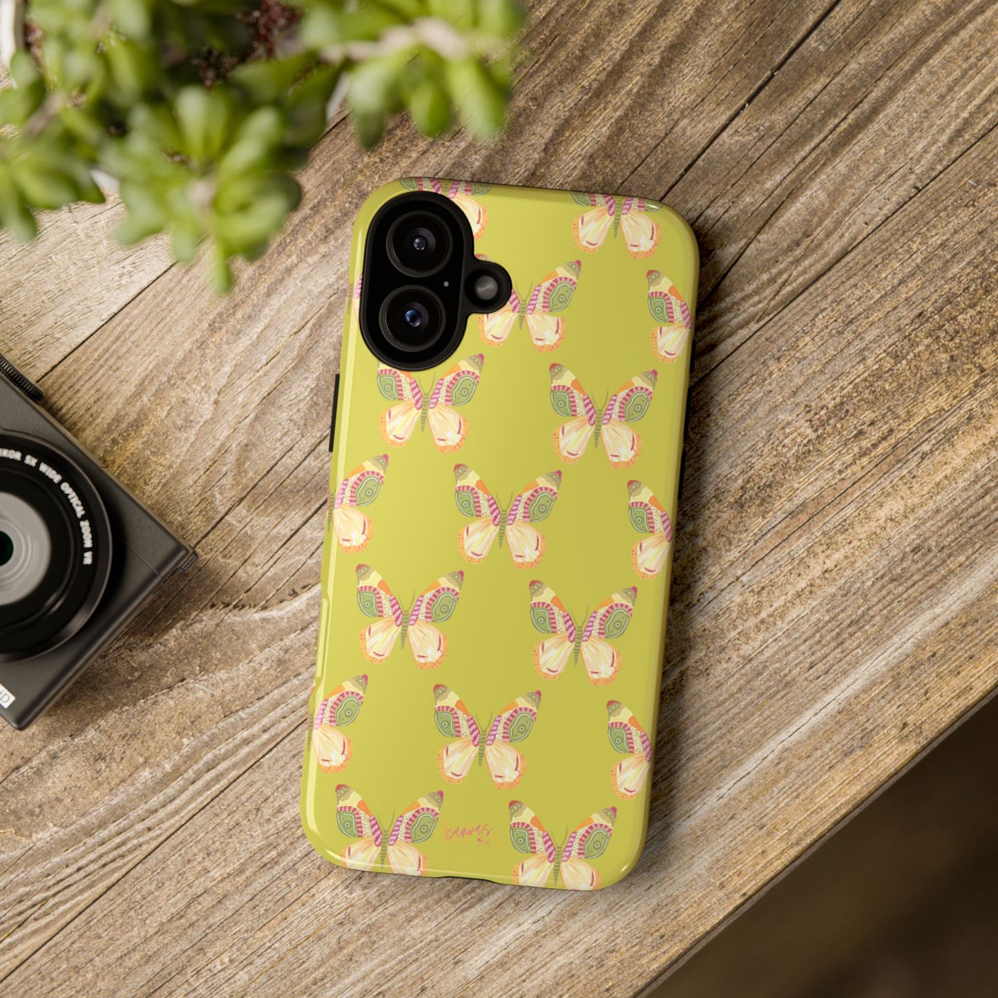 Flutter Pattern Tough Case - Green