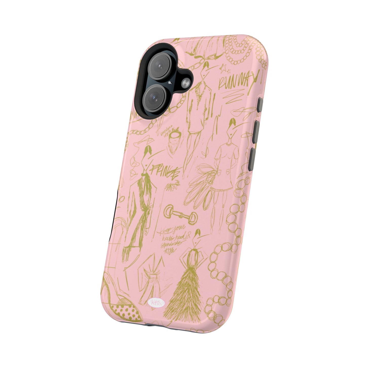 Fashion Sketch Mag Safe Case for iPhone - Pink