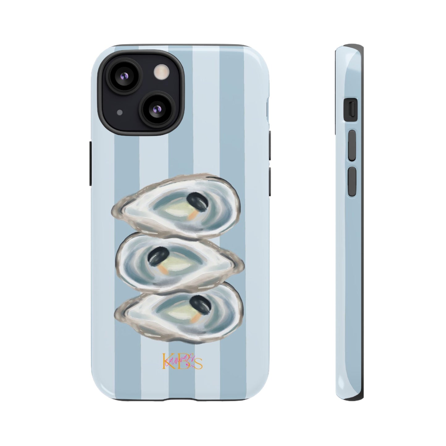 Striped Oyster Tough Case - Blue