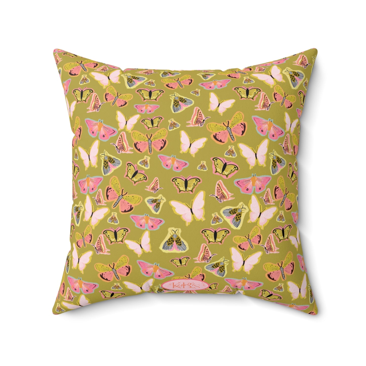 Butterfly Muse Throw Pillow - Green